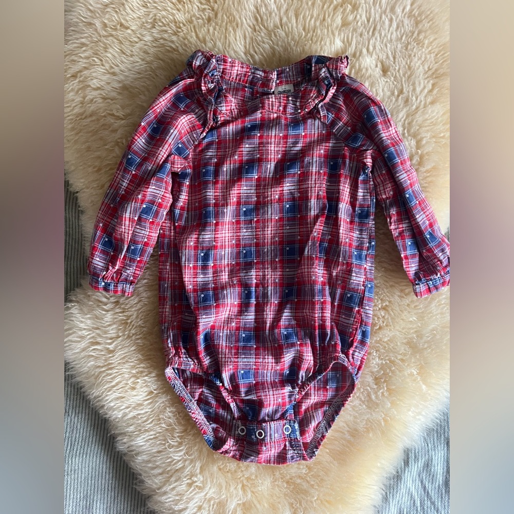 Plaid Ruffled Onesie